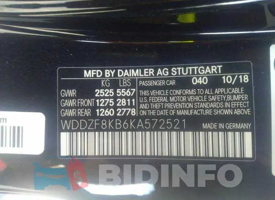 WDDZF8KB6KA572521 Photo# 9