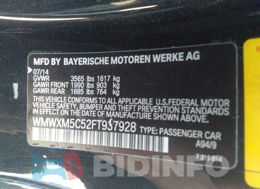 WMWXM5C52FT937928 Photo# 9