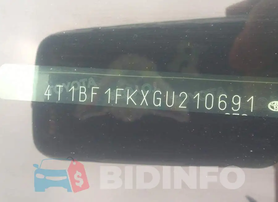 4T1BF1FKXGU210691 Photo# 9