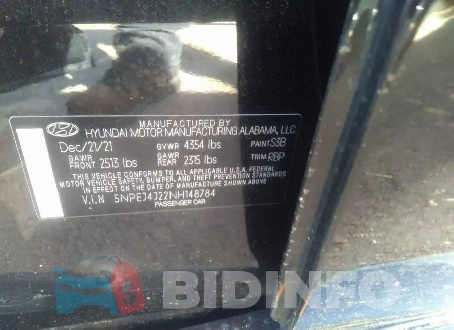 5NPEJ4J22NH148784 Photo# 9