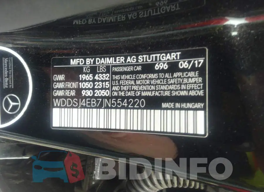 WDDSJ4EB7JN554220 Photo# 9