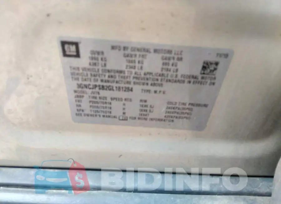 3GNCJPSB2GL181284 Photo# 9