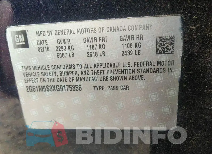 2G61M5S3XG9175856 Photo# 9