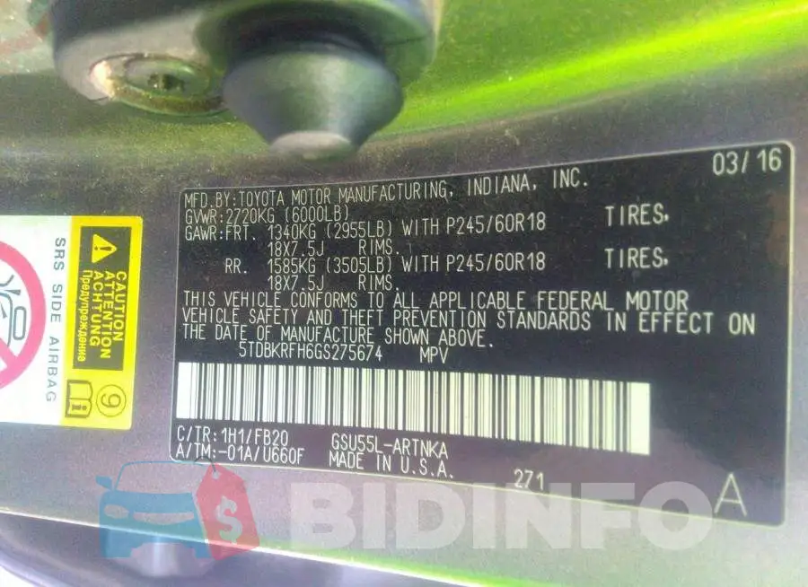 5TDBKRFH6GS275674 Photo# 9