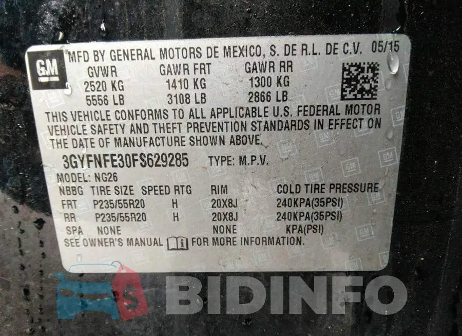 3GYFNFE30FS629285 Photo# 9