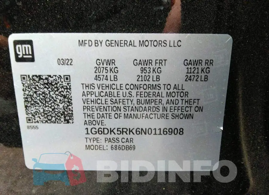1G6DK5RK6N0116908 Photo# 9