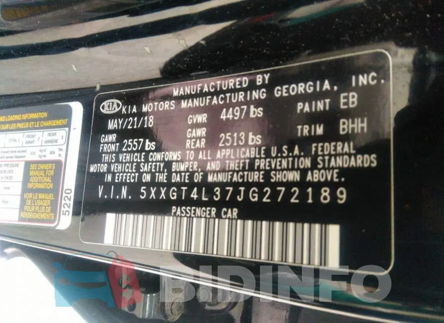 5XXGT4L37JG272189 Photo# 9