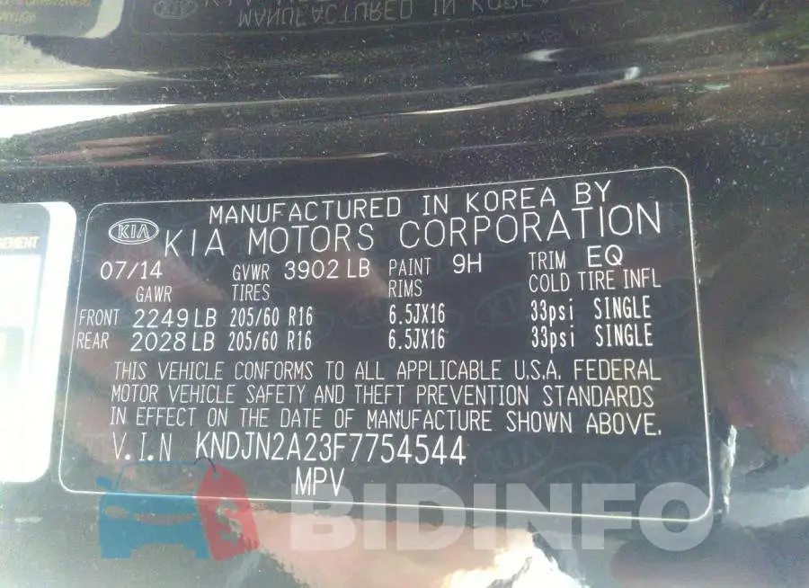 KNDJN2A23F7754544 Photo# 9