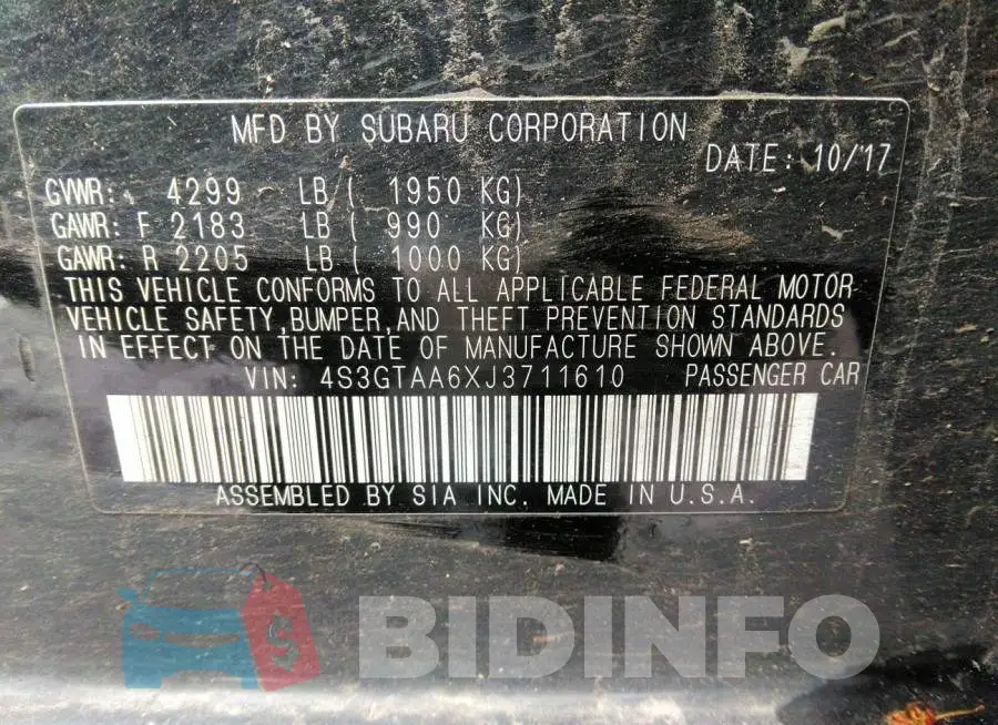 4S3GTAA6XJ3711610 Photo# 9