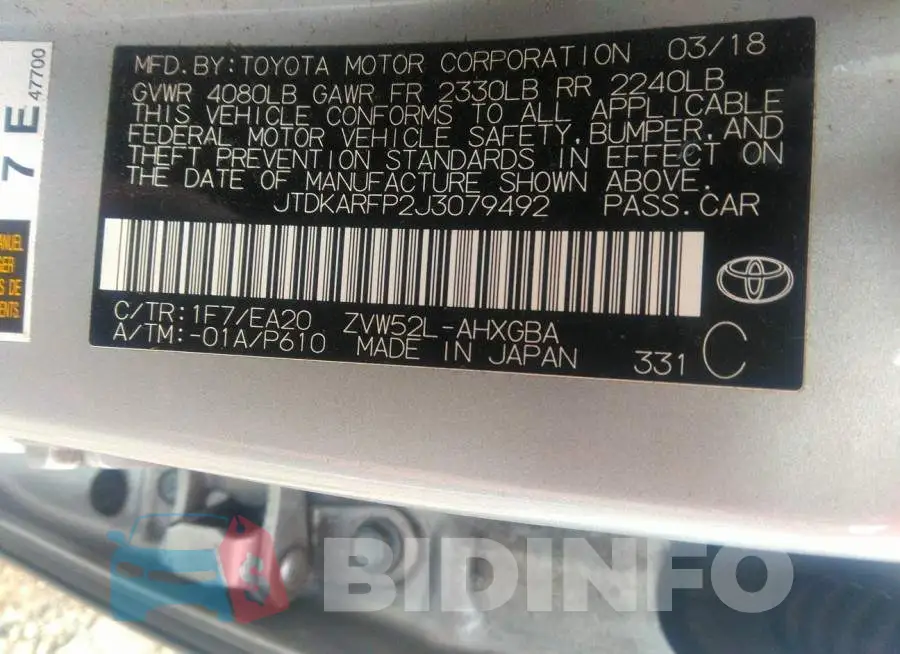 JTDKARFP2J3079492 Photo# 9