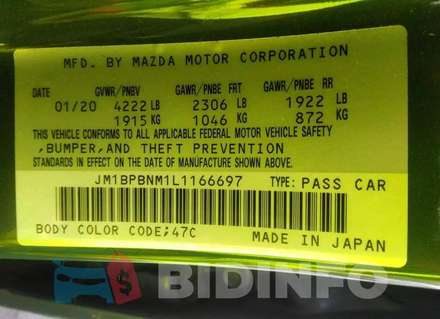 JM1BPBNM1L1166697 Photo# 9