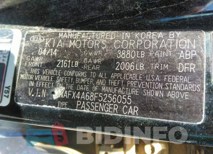 KNAFX4A68F5256055 Photo# 9