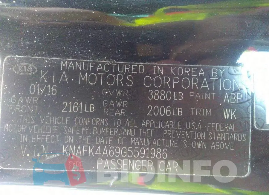KNAFK4A69G5591986 Photo# 9