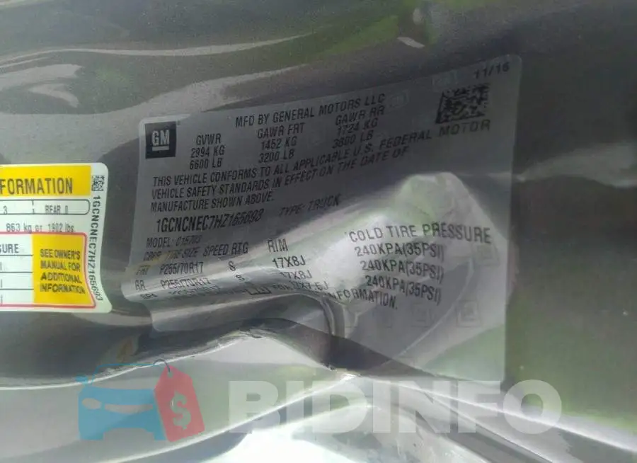 1GCNCNEC7HZ165693 Photo# 9