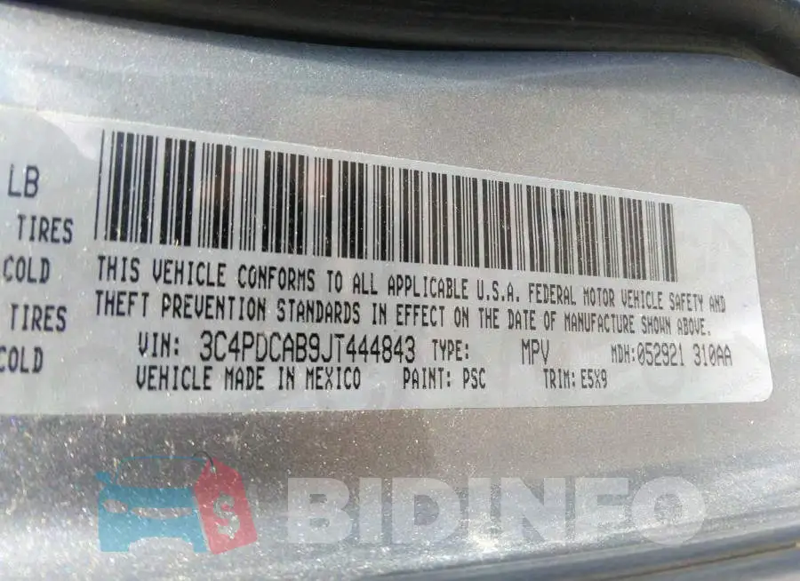 3C4PDCAB9JT444843 Photo# 9