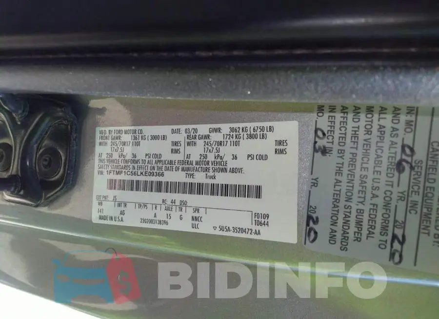 1FTMF1C56LKE09366 Photo# 9
