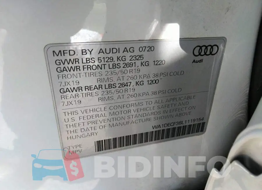 WA1DECF38L1119154 Photo# 9