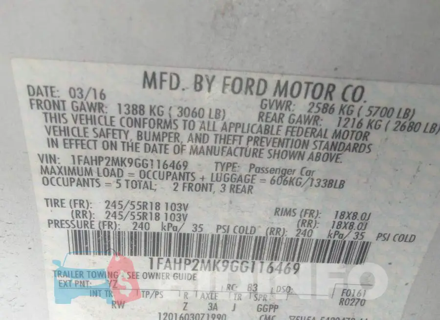 1FAHP2MK9GG116469 Photo# 9