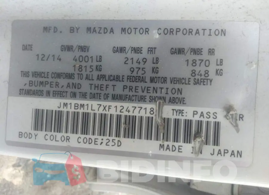 JM1BM1L7XF1247718 Photo# 9