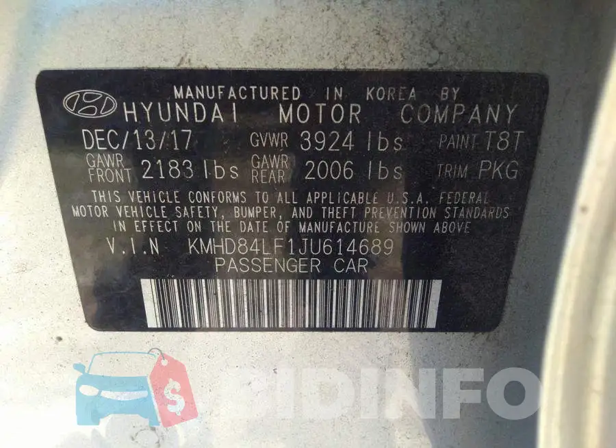 KMHD84LF1JU614689 Photo# 9
