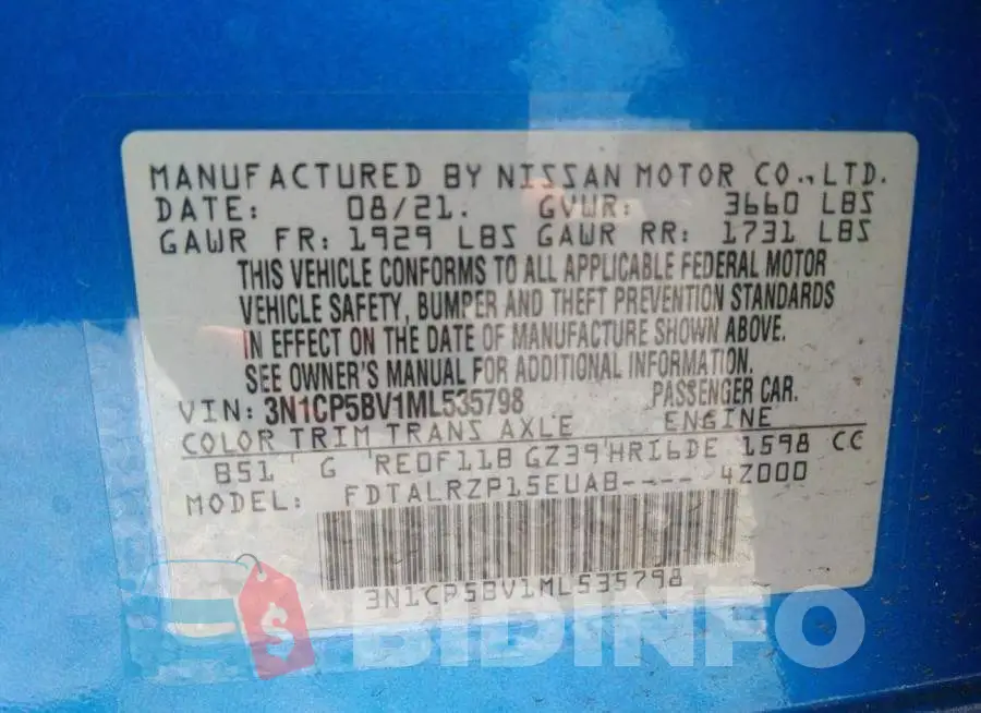 3N1CP5BV1ML535798 Photo# 9