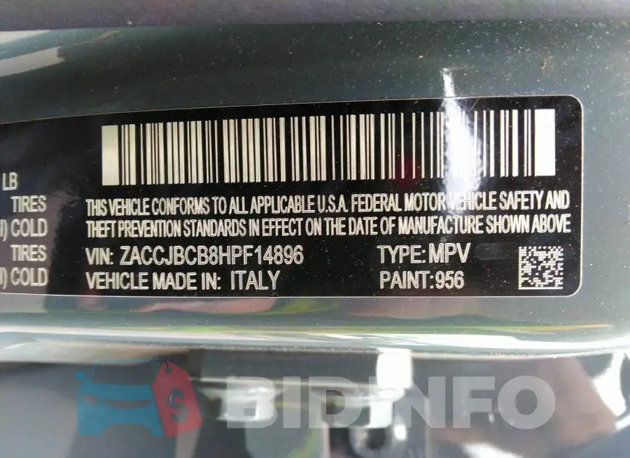 ZACCJBCB8HPF14896 Photo# 9