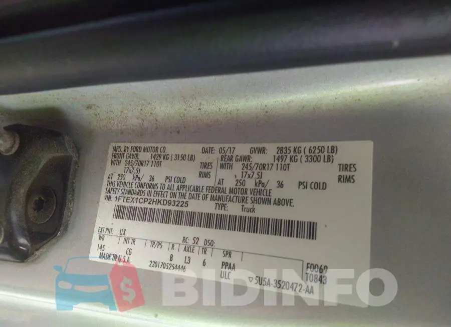 1FTEX1CP2HKD93225 Photo# 9