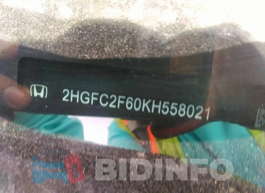 2HGFC2F60KH558021 Photo# 9