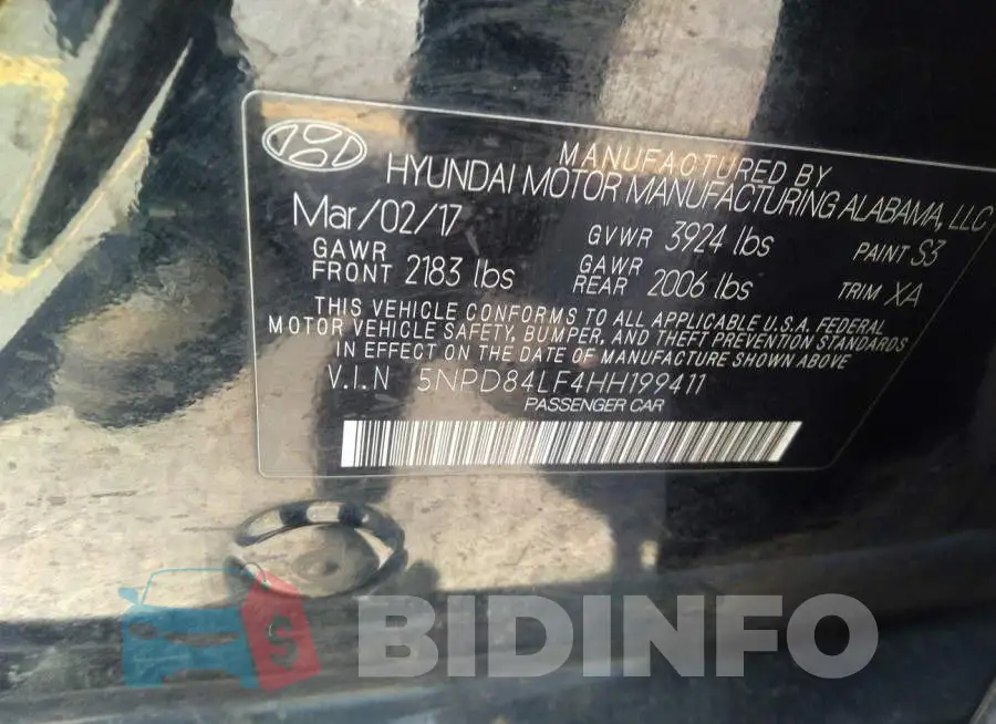 5NPD84LF4HH199411 Photo# 9