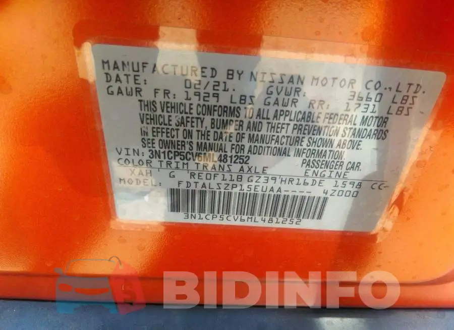3N1CP5CV6ML481252 Photo# 9