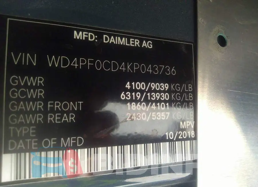 WD4PF0CD4KP043736 Photo# 9
