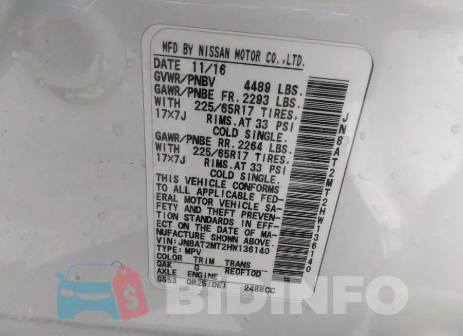 JN8AT2MT2HW136140 Photo# 9