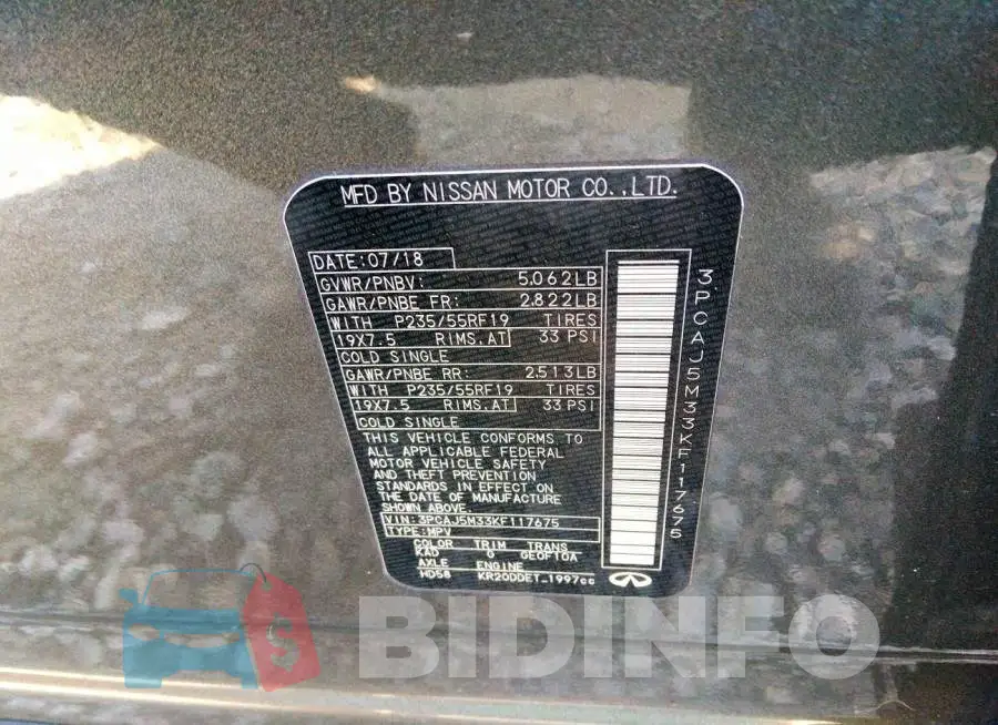 3PCAJ5M33KF117675 Photo# 9