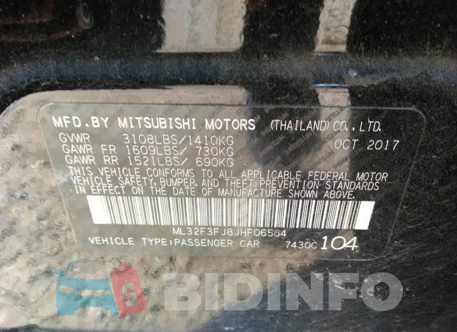 ML32F3FJ8JHF06564 Photo# 9