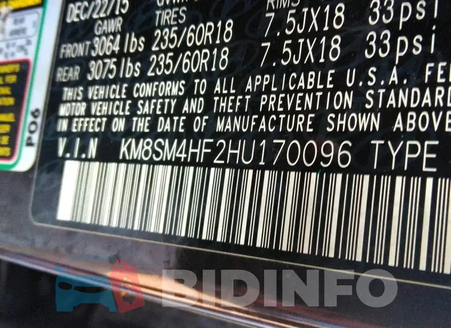 KM8SM4HF2HU170096 Photo# 9