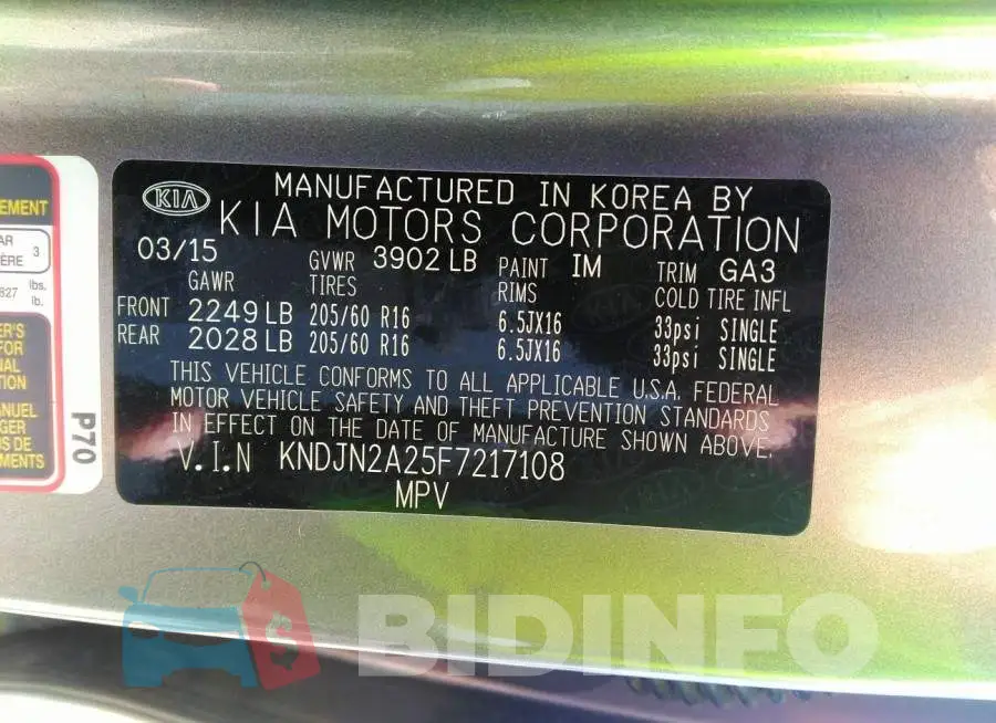 KNDJN2A25F7217108 Photo# 9