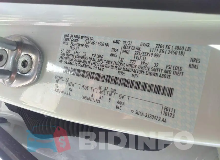 5LMCJ1C95MUL11148 Photo# 9