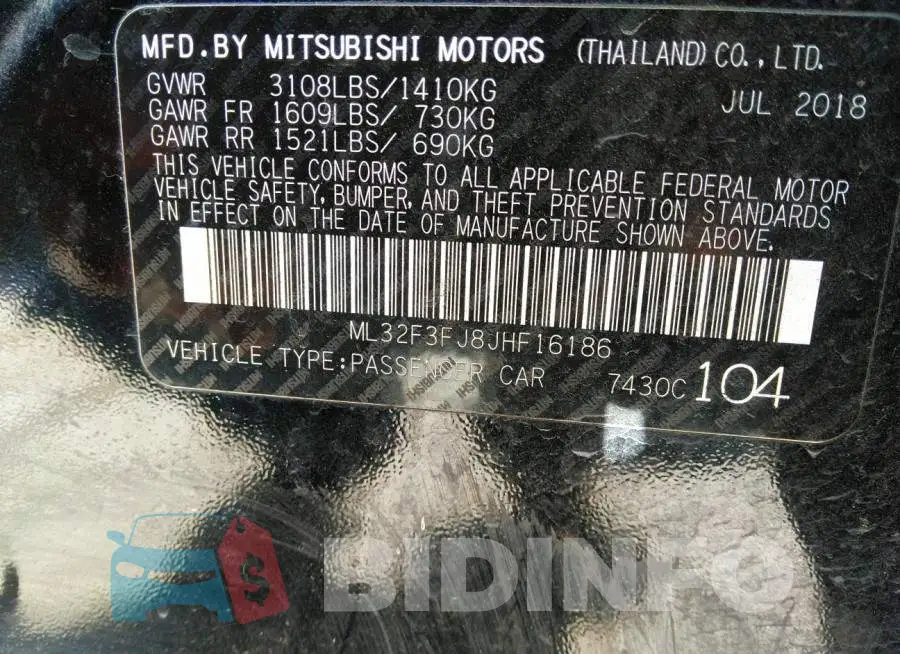 ML32F3FJ8JHF16186 Photo# 9