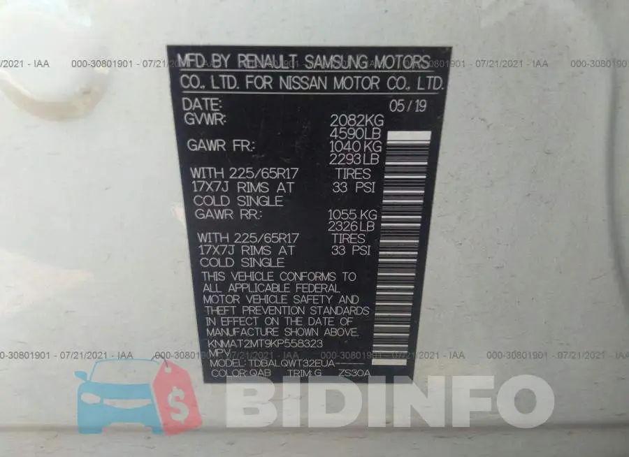 KNMAT2MT9KP558323 Photo# 9