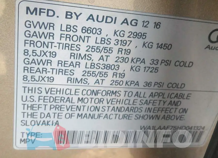 WA1LAAF75HD041324 Photo# 9