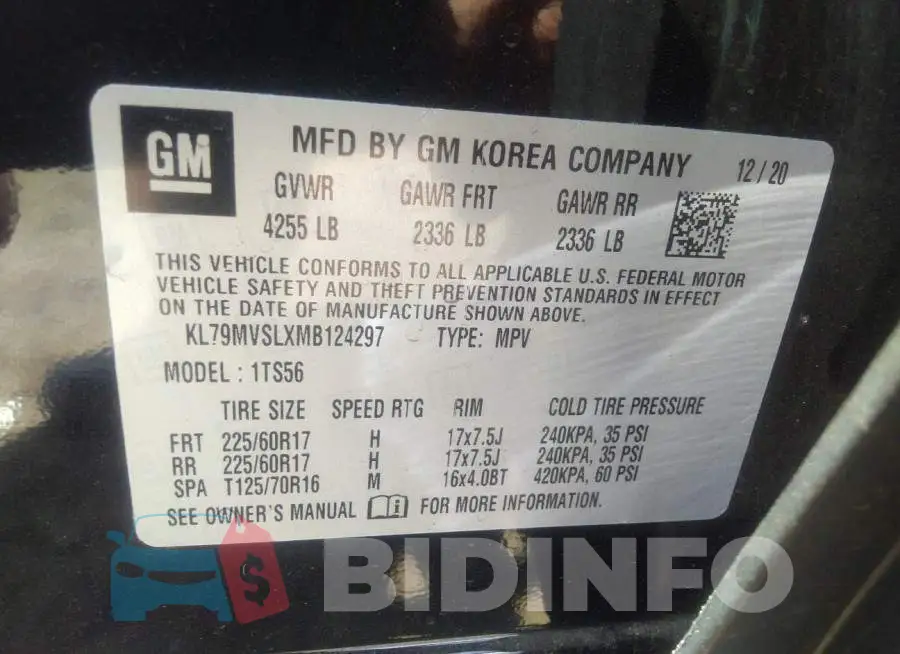 KL79MVSLXMB124297 Photo# 9