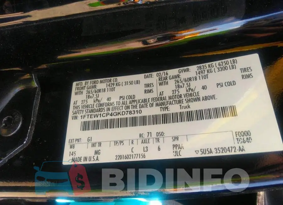 1FTEW1CP4GKD78310 Photo# 9