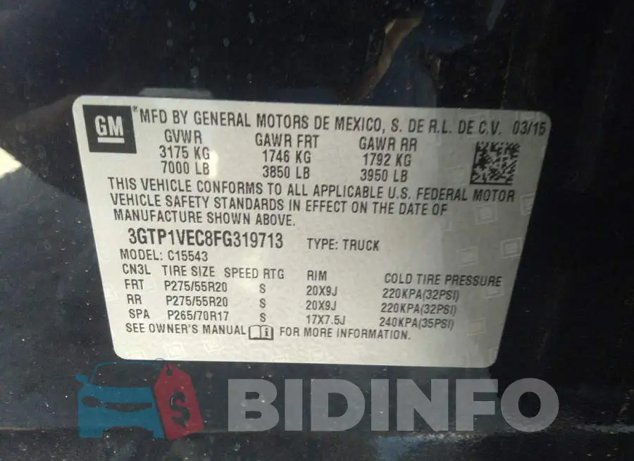3GTP1VEC8FG319713 Photo# 9