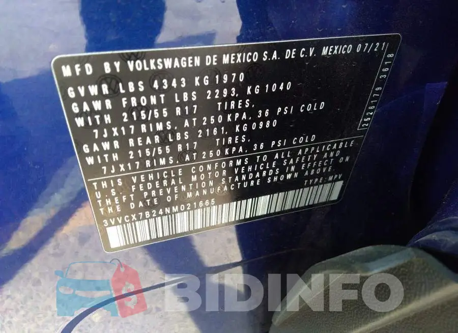 3VVCX7B24NM021665 Photo# 9