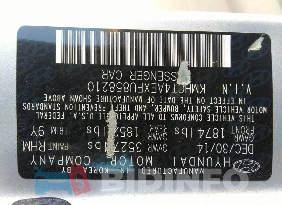 KMHCT4AEXFU858210 Photo# 9