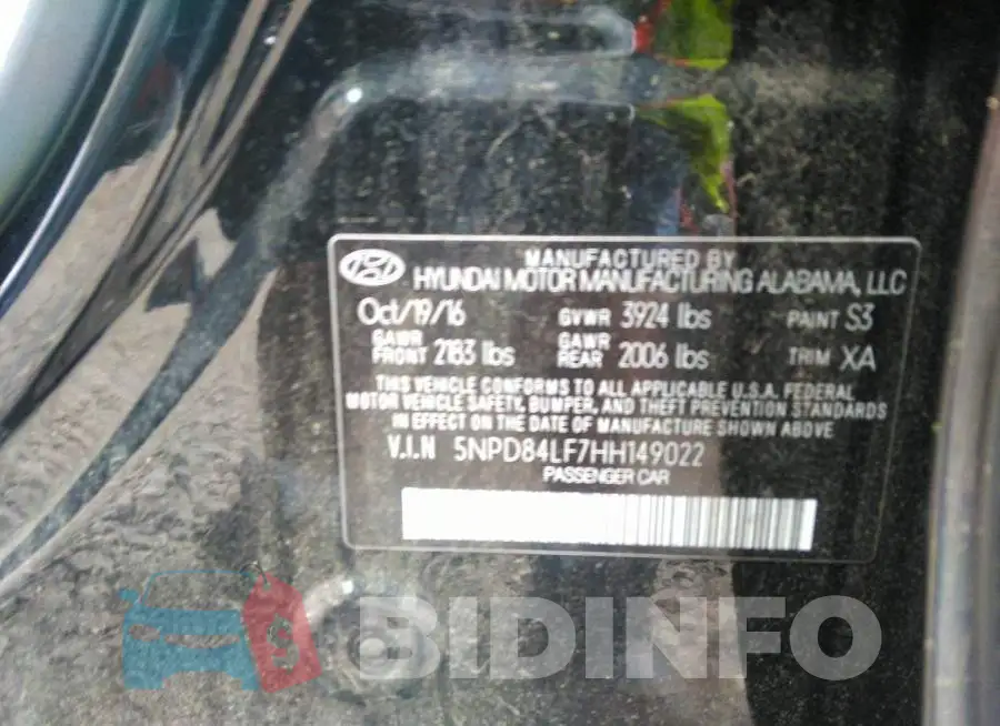 5NPD84LF7HH149022 Photo# 9