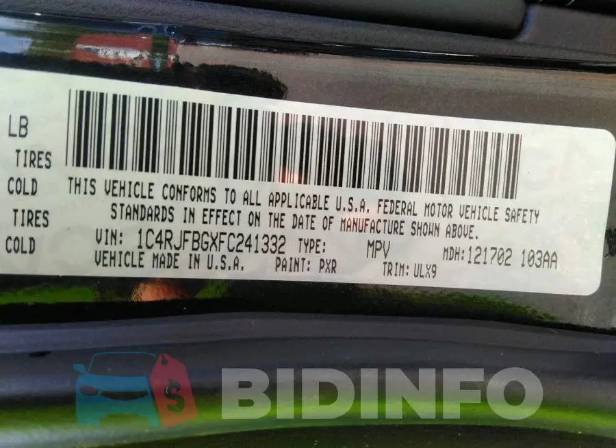 1C4RJFBGXFC241332 Photo# 9