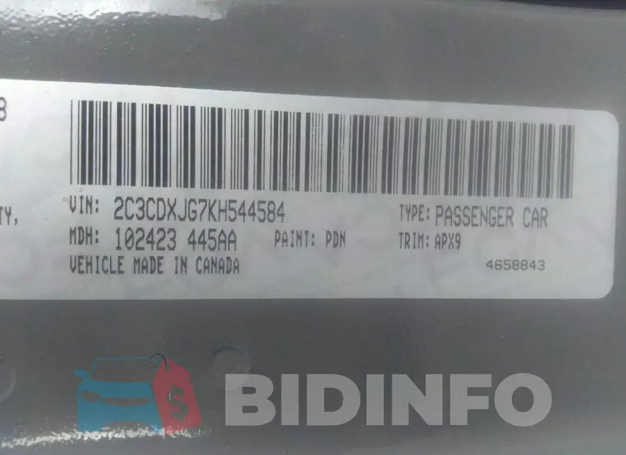 2C3CDXJG7KH544584 Photo# 9