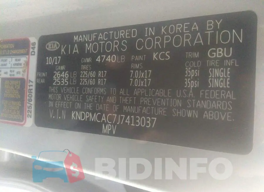 KNDPMCAC7J7413037 Photo# 9