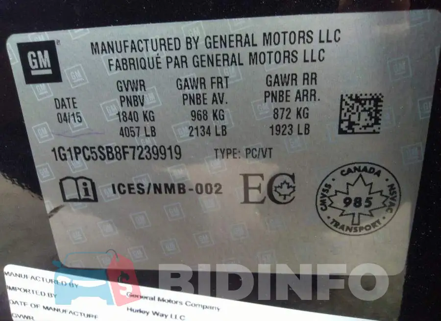 1G1PC5SB8F7239919 Photo# 9